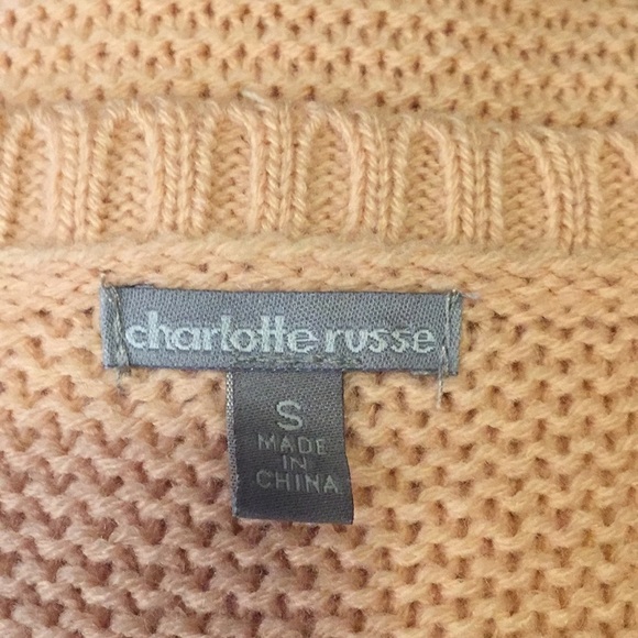 Charlotte Russe lace up v neck knit sweater - Picture 8 of 9